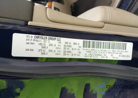 2013 Jeep Grand Cherokee Overland из США, поврежденный, VIN 1C4RJFCT6DC635614